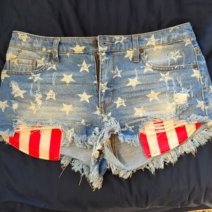 Mossimo Size 8/29 Stars and Stripes Women's Shorts